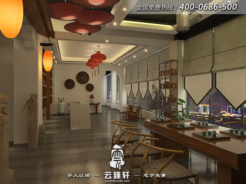 中式茶樓會所設(shè)計(jì)與裝修效果圖